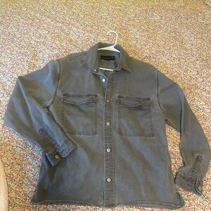 Abercrombie Gray Denim Button-Up Shirt